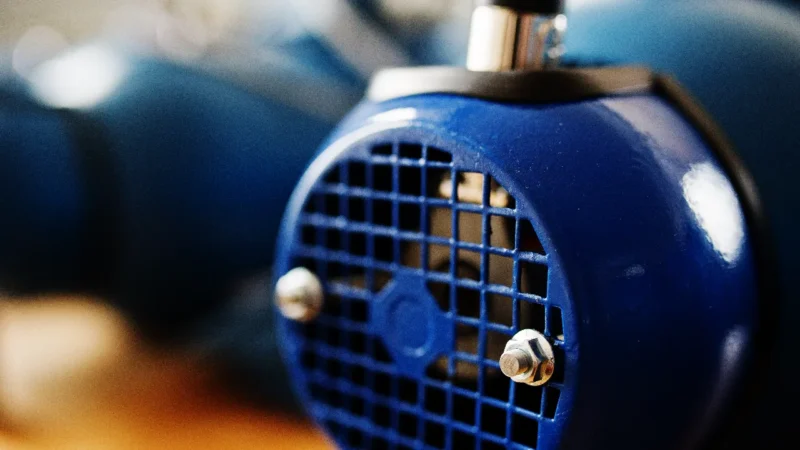 New blue electric motor work