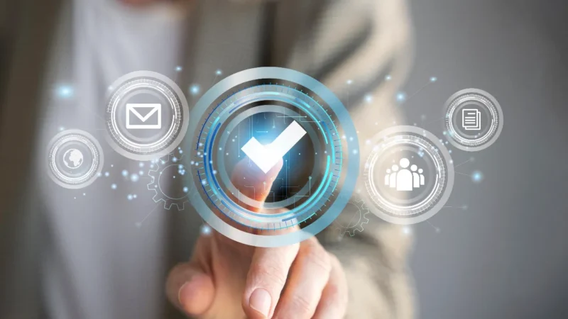 Standard quality control collage concept