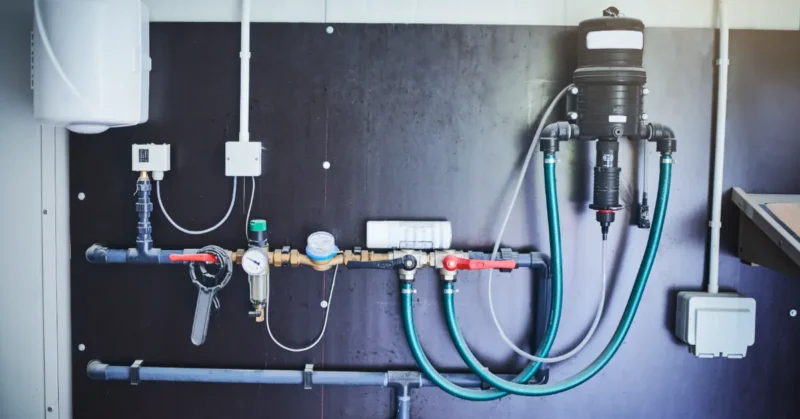 Chemical dosing pump installation pipeline system