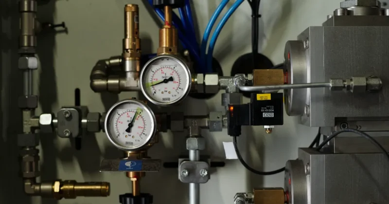 Industrial pressure gauge dosing system