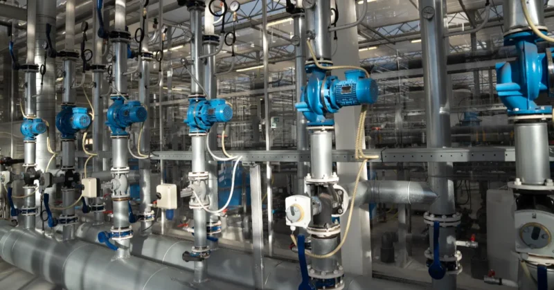 Industrial pump system water treatment plant