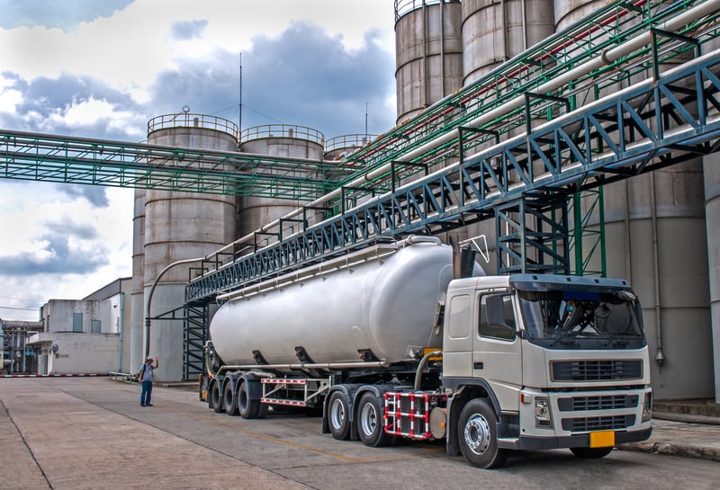 Truck Being Loaded at Industrial Facility