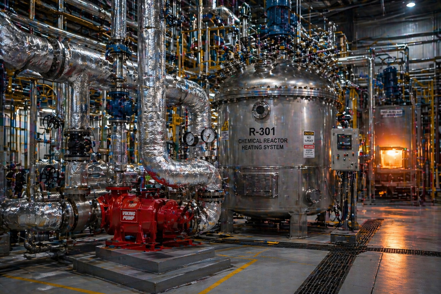 Chemical reactor heating system