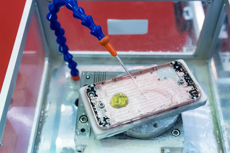 Electronic component sealing resin process