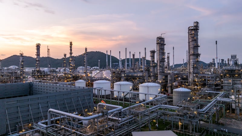 Gas refinery plant