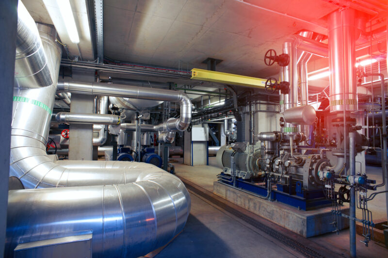 Hot oil system industrial plant