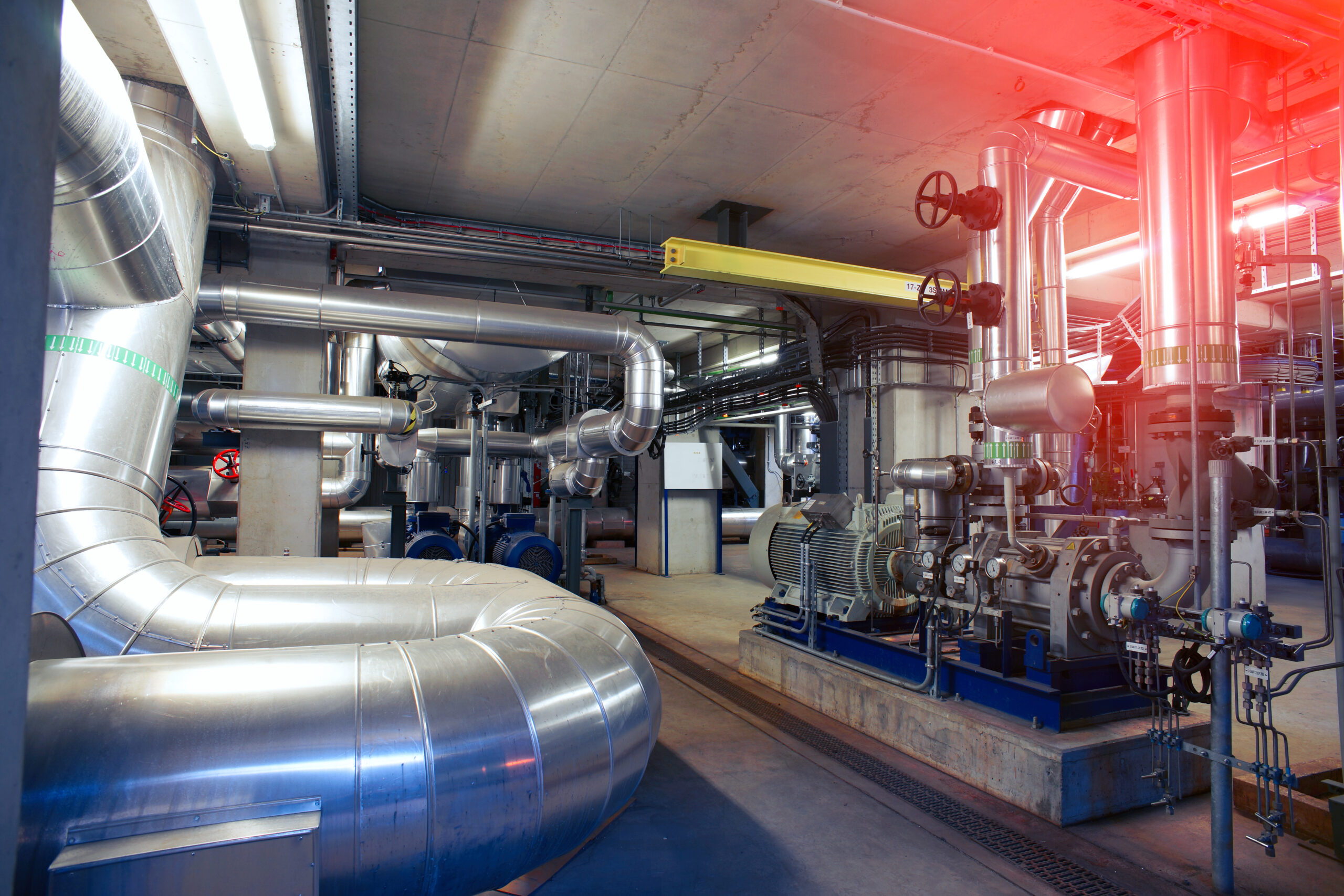 Hot oil system industrial plant