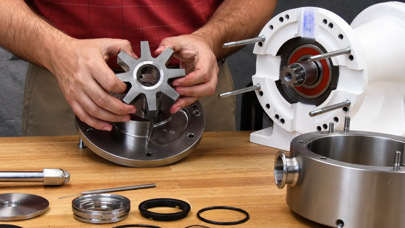 Cleaning a hygienic pump