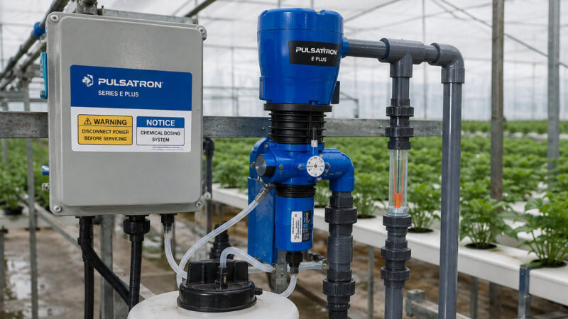Industrial hydroponic dosing system